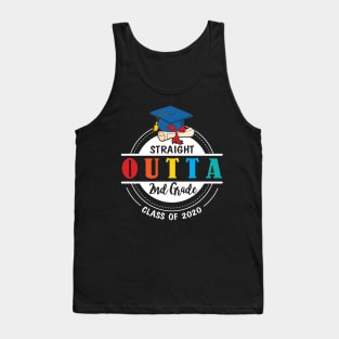 Straight Outta 2nd Grade Class Of 2020 Happy Student Teacher Tank Top